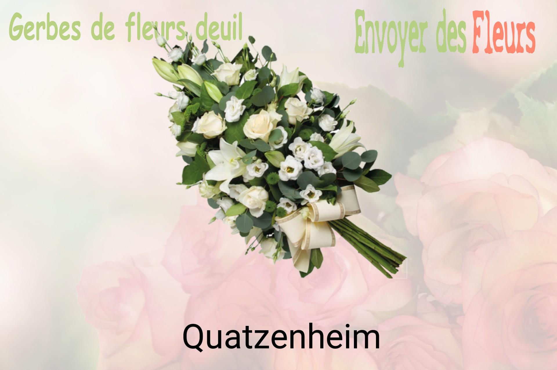 Gerbe de fleurs de deuil livrée à Quatzenheim